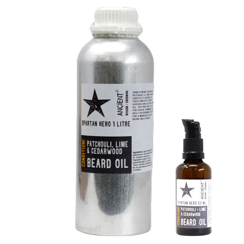 Huile à Barbe 1 Litre – Héros Spartiate (Nourrissante)