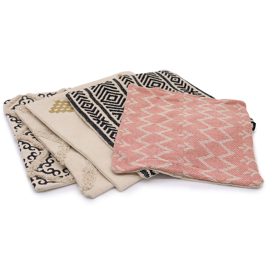 Housse de Coussin en Coton Motif Tribal – 45 x 45 cm