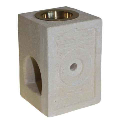 Brûle-parfum en Pierre Sculptée – Carré Mauresque