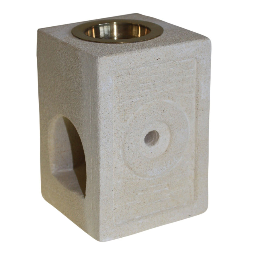 Brûle-parfum en Pierre Sculptée – Carré Mauresque