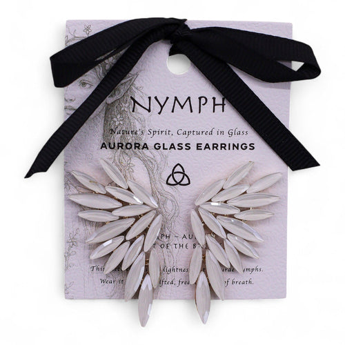 Boucles d'Oreilles Perle & Verre Vintage – Ailes d'Ange