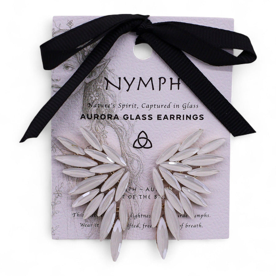 Boucles d'Oreilles Perle & Verre Vintage – Ailes d'Ange