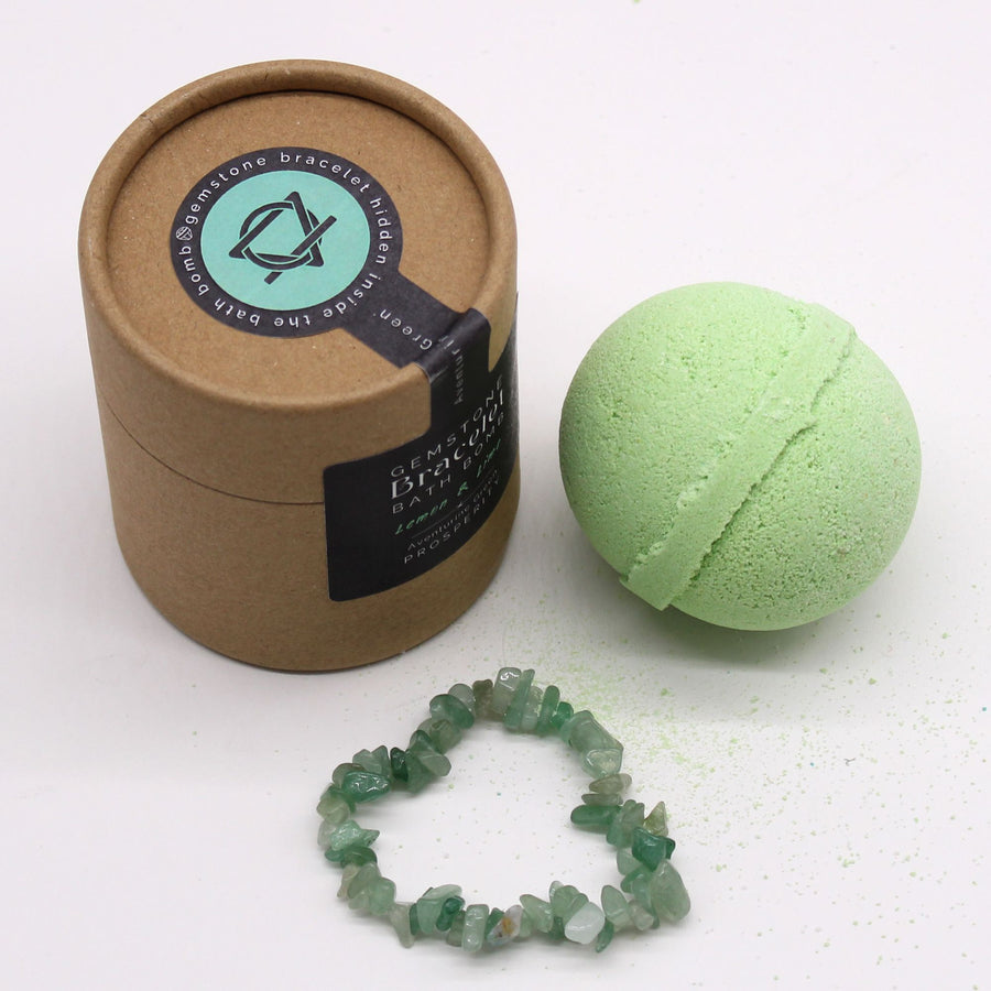 Bombe de Bain Bracelet en Pierres Naturelles – Aventurine Verte