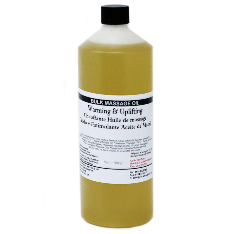 Huile de Massage Chaleur et Énergie 1 kg – Format Professionnel