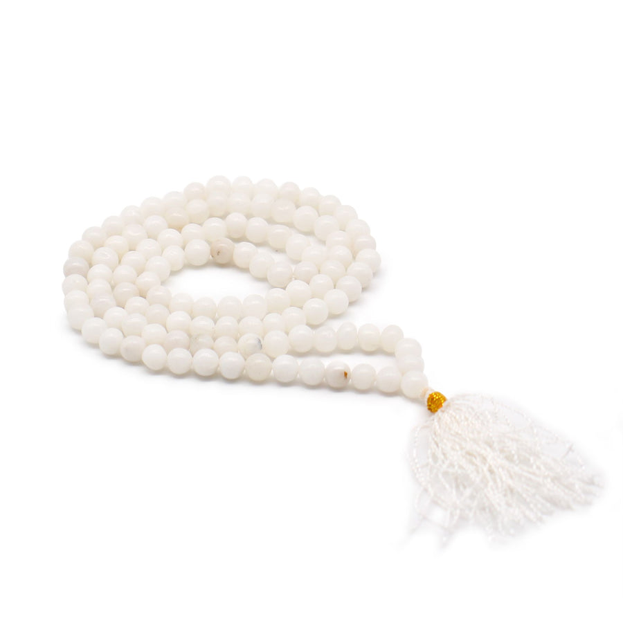Mala 108 Perles en Quartz Blanc