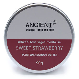 Beurre corporel au karité parfumé Fraise – 90 g