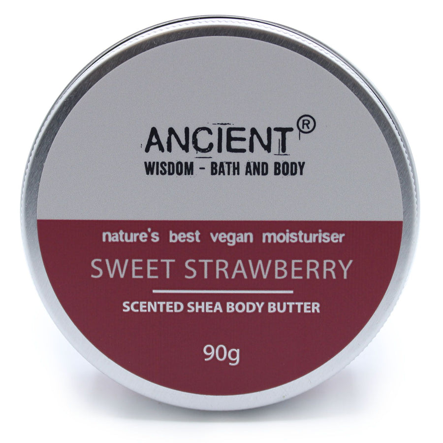 Beurre corporel au karité parfumé Fraise – 90 g