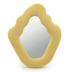 Miroir en Velours Flamme – Jaune Safran