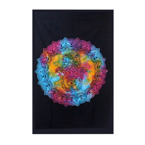 Tenture Murale & Couvre-lit Coton – Main de Fatma 130 x 200 cm