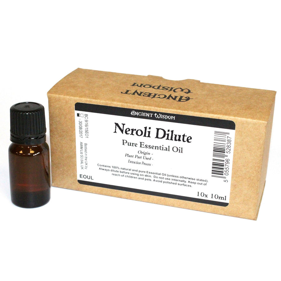 Huile Essentielle de Néroli Diluée 10 ml – Lot de 10 Flacons Non Étiquetés