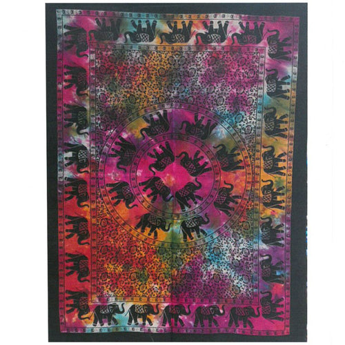 Tenture Murale en Coton – Mandala Éléphant