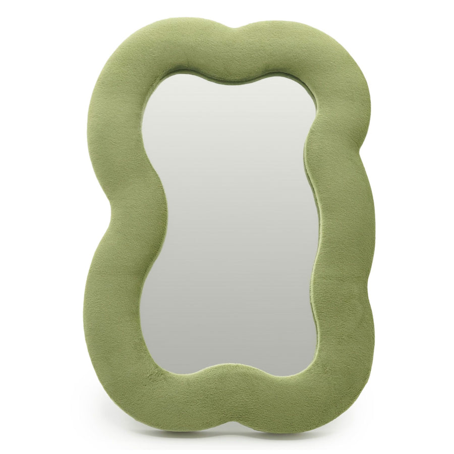 Miroir en Velours Grand Nuage – Vert Mousse (33,4 x 23,5 cm)