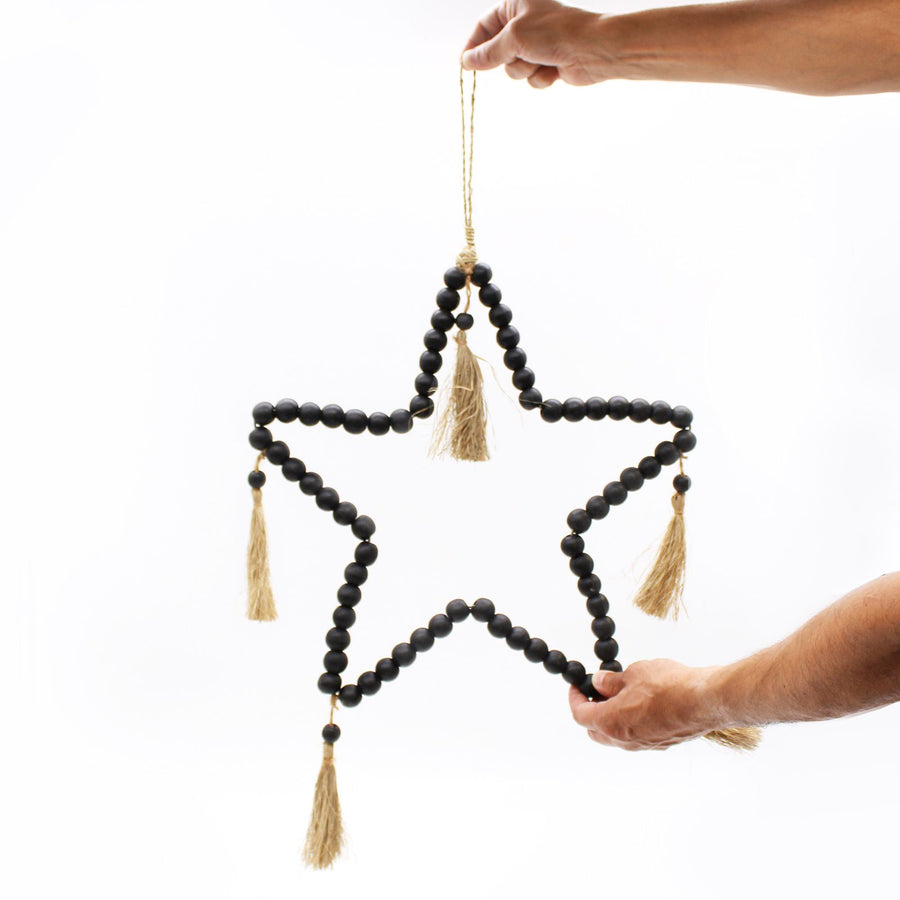 Mobile Suspendu Étoile en Perles 58x38cm