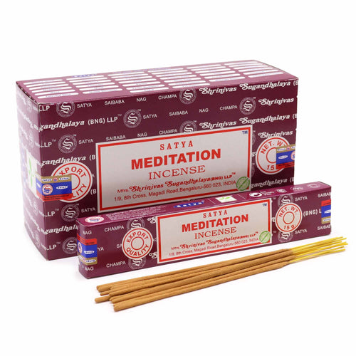 Encens Satya Meditation – Bâtonnets Indiens 15 g