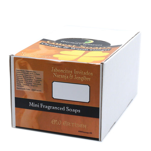 Savons Invités Cœur Orange & Gingembre – Lot de 10