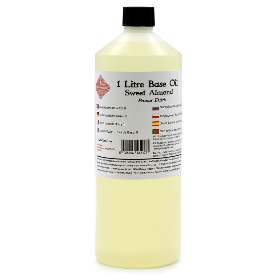Huile Végétale d'Amande Douce – 1 Litre