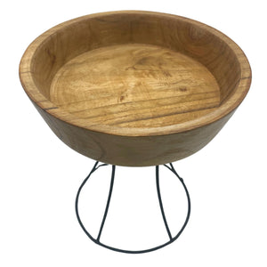 Bol Surélevé en Bois de Teck 20 cm - Plateau Moyen