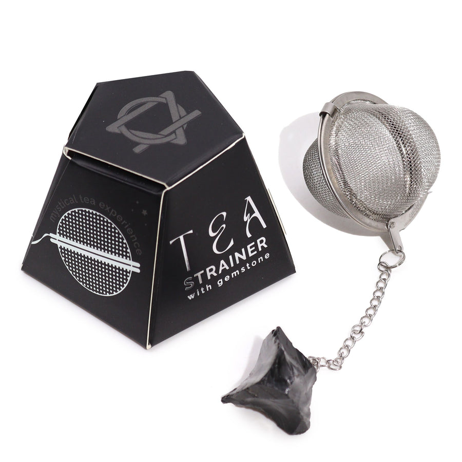 Infuseur à Thé en Pierre Naturelle – Obsidienne Noire