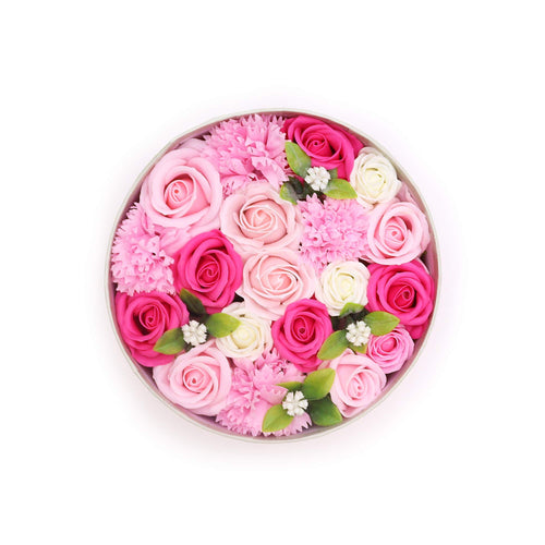 Boîte Ronde Fleurs de Savon – Naissance Rose