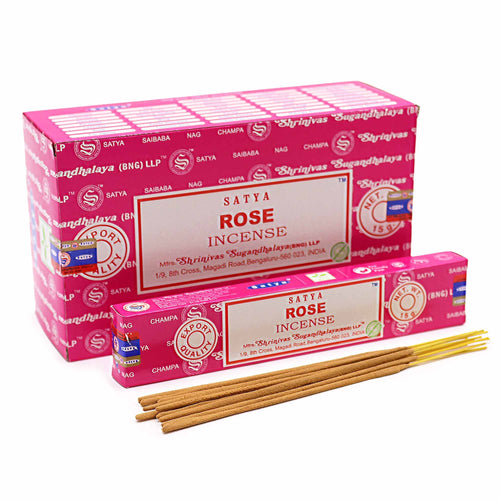 Encens Satya Rose – Bâtonnets Indiens 15 g