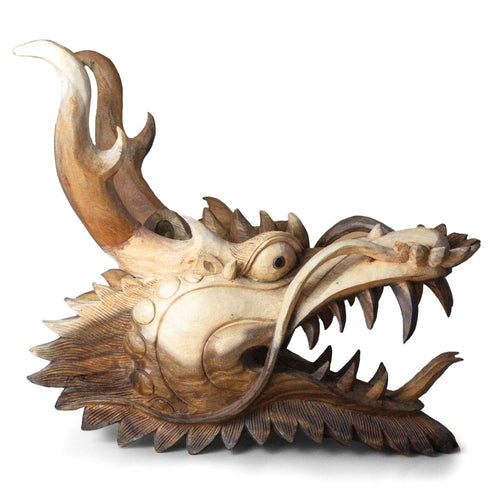 Panneau Mural Sculpté Tête de Dragon Grandeur Nature – 30 cm