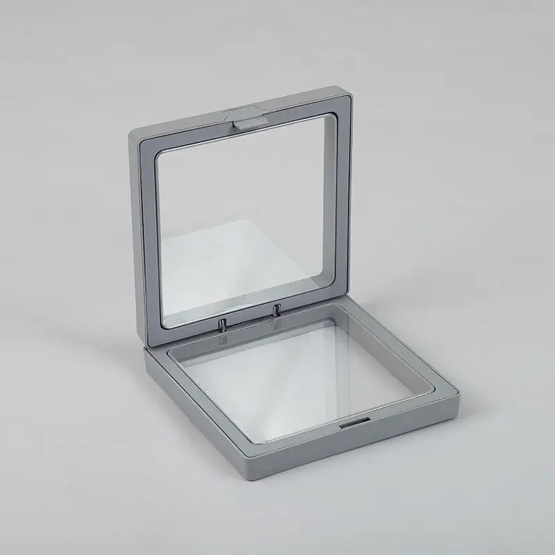 Cadre Flottant 3D Présentoir 7x7 cm – Gris