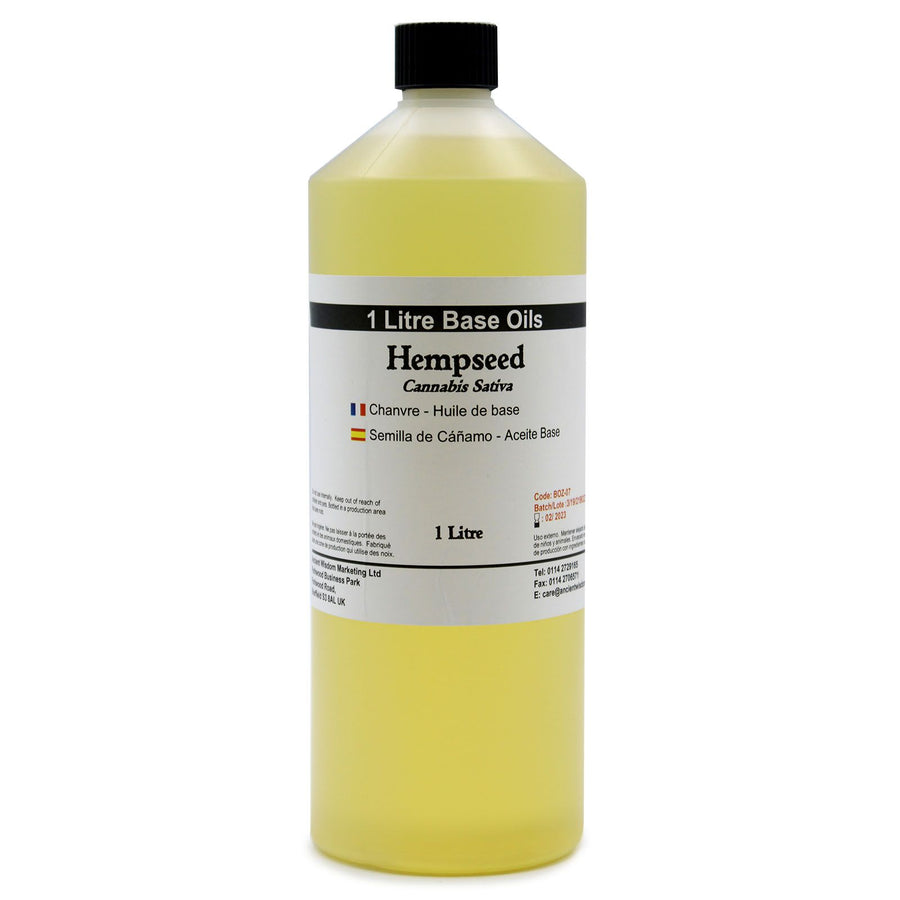 Huile Végétale de Chanvre Pure – 1 Litre