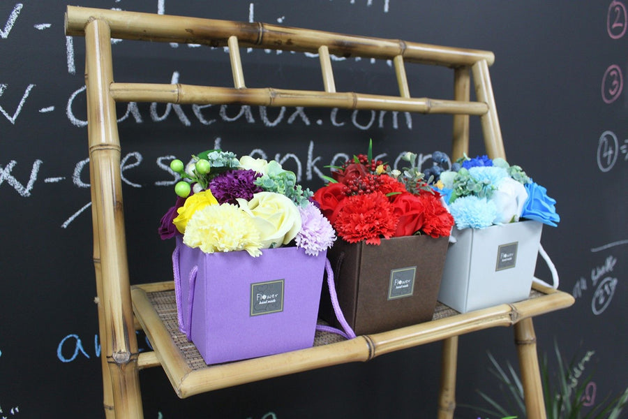 Bouquet de Fleurs de Savon – Rose Lavande & Œillet