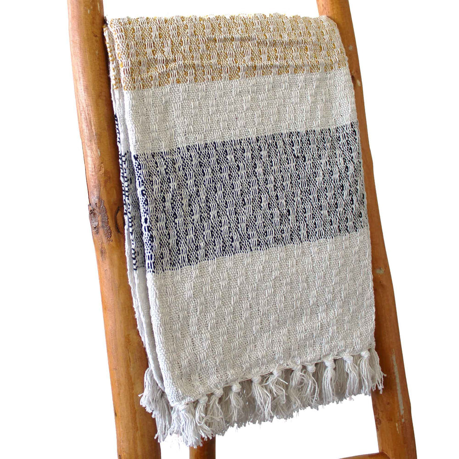 Plaid Bohème en Coton – Motif Mandala Doux