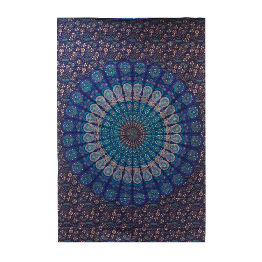 Tenture Murale & Couvre-lit Coton – Mandala 130 x 200 cm