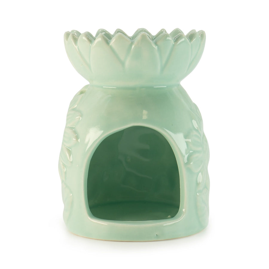 Brûle-Parfum en Céramique Tournesol - Vert Pastel