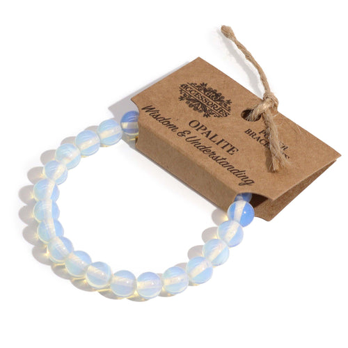 Bracelet Opalite – Perles 8 mm sur Élastique