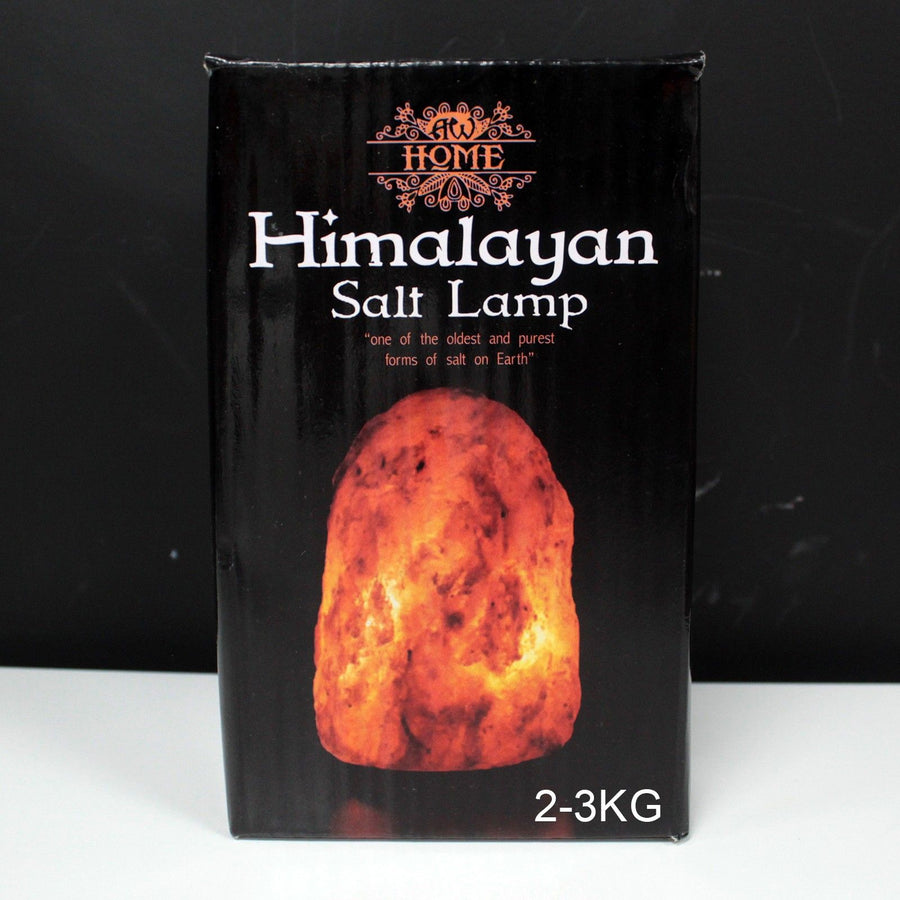 Lampe de Sel de l'Himalaya sur Socle en Bois – 2 à 3 kg