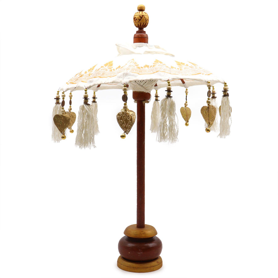 Mini Parasol Décoratif Bali Toile Dorée – 40 cm