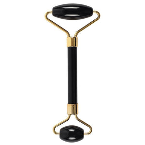 Rouleau de Massage Visage en Pierre Naturelle – Obsidienne Noire