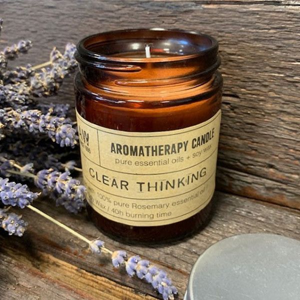 Bougie Aromathérapie Soja 200 g – Esprit Clair (Romarin)