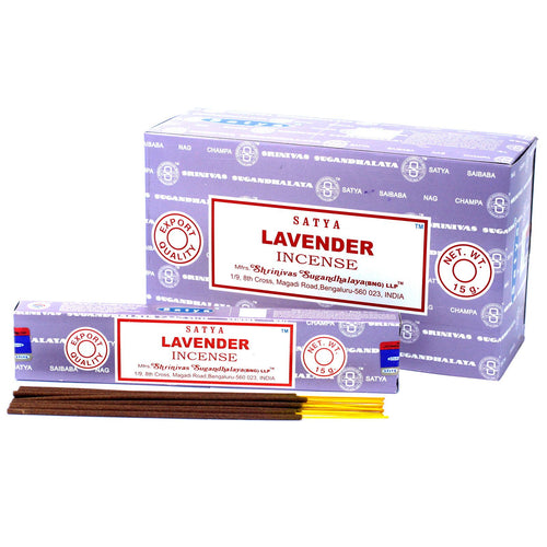 Bâtonnets d'Encens Satya – Lavande 15 g