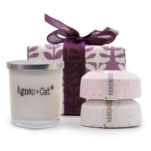Coffret Cadeau Bougie Pierre de Lune & Bombes de Bain Provence