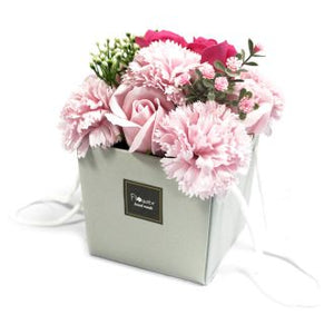 Bouquet de Fleurs de Savon – Rose Tendre & Œillet