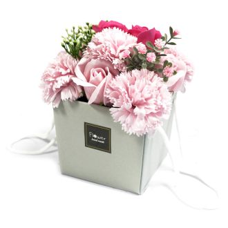 Bouquet de Fleurs de Savon – Rose Tendre & Œillet