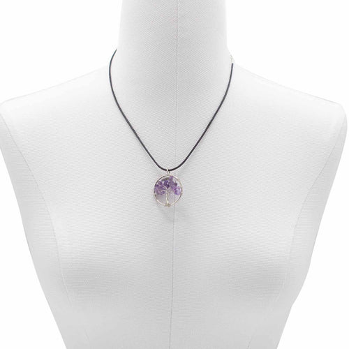 Pendentif Arbre de Vie en Améthyste