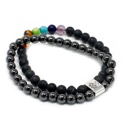 Bracelet Magnétique en Pierres Naturelles – Chakra Pierre Noire