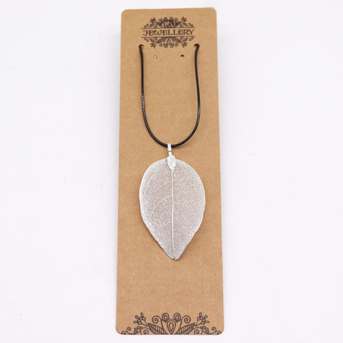 Collier Feuille Véritable Argentée – Bijou Nature Unique