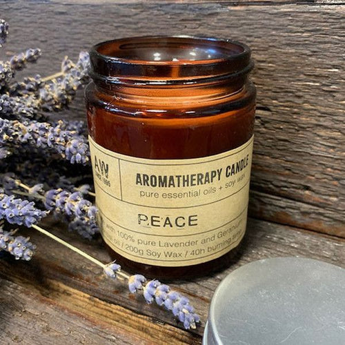 Bougie de Cire de Soja Aromathérapie 200 g – Paix