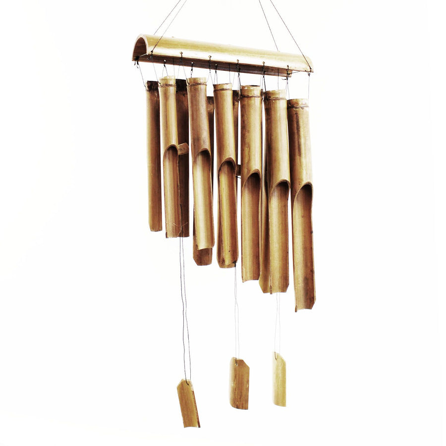 Carillon à Vent en Bambou Naturel – 12 Tubes