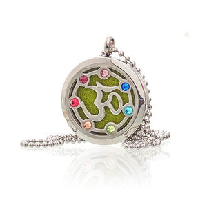 Collier Diffuseur d'Aromathérapie - OM Chakra - 30 mm