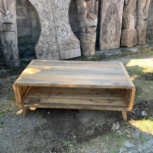 Grande Table Basse en Bois Recyclé de Bali