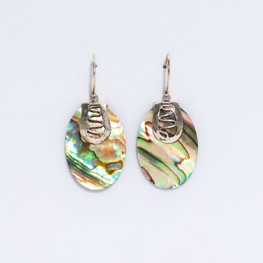 Boucles d'Oreilles Argent & Nacre d'Abalone – Tongs