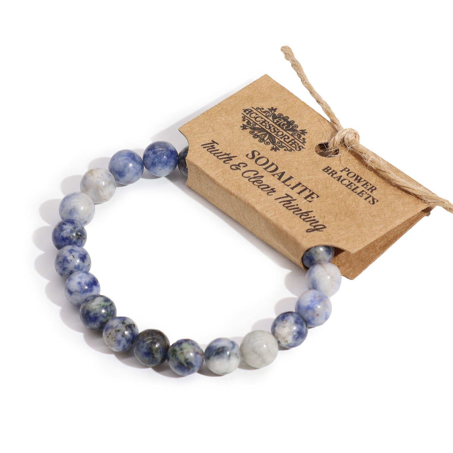 Bracelet en Sodalite – Perles 8 mm sur Élastique