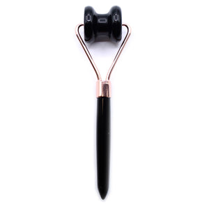 Rouleau de Massage Mâchoire en Obsidienne Noire – 15 cm